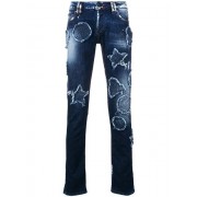 Philipp Plein Distressed Patch Jeans Men 085a 5am Flex Clothing Slim-fit
