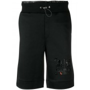 Philipp Plein Logo Track Shorts Men 0220 Black / Orange Clothing & Running Worldwide Shipping