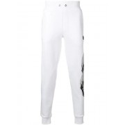 Philipp Plein Side Skulls And Logo Track Pants Men 01 White Clothing