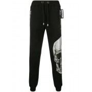 Philipp Plein Skull Embellished Track Pants Men 02 Black Clothing 100% Genuine