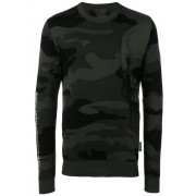 Philipp Plein Camouflage Skull Knitted Jumper Men 65 Military Clothing Jumpers