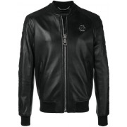 Philipp Plein Zipped Bomber Jacket Men 02 Black Clothing Jackets Utterly Stylish