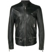 Philipp Plein Classic Motorcycle Jacket Men 02 Black Clothing Leather Jackets Reasonable Sale Price