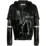 Philipp Plein Mesh Panel Sports Jacket Men 02 Black Clothing Sport Jackets & Wind Breakers Fantastic