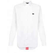 Philipp Plein Long-sleeve Fitted Shirt Men 01 White Clothing Shirts 100% High Quality