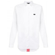 Philipp Plein Long-sleeve Fitted Shirt Men 01 White Clothing Shirts 100% High Quality