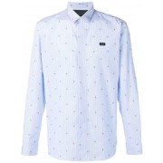 Philipp Plein Emoji Print Shirt Men 07 Light Blue Clothing Shirts Best-loved