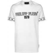 Philipp Plein Logo Patch T-shirt Men 01 White Clothing T-shirts Fabulous Collection