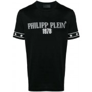 Philipp Plein Logo Print T-shirt Men 0201 Black / White Clothing T-shirts Free Delivery