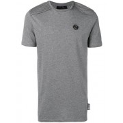 Philipp Plein Logo Patch T-shirt Men 10 Grey Clothing T-shirts Various Colors