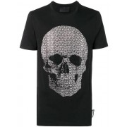 Philipp Plein Logo Patch T-shirt Men 02 Black Clothing T-shirts Outlet On Sale