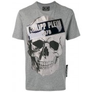 Philipp Plein Skull Print T-shirt Men 10 Grey Clothing T-shirts New Arrival