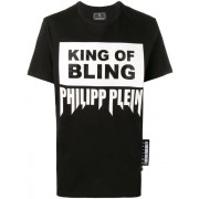 Philipp Plein Logo Slogan T-shirt Men 0201 Black / White Clothing T-shirts Catalogo