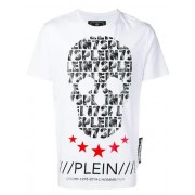 Philipp Plein Logo Skull Print T-shirt Men 01 White Clothing T-shirts Colorful And Fashion-forward