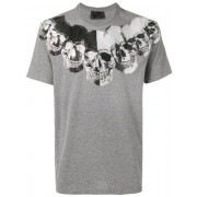 Philipp Plein Skull Print T-shirt Men 10 Grey Clothing T-shirts In Stock