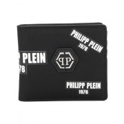 Philipp Plein Logo Patch Wallet Men 02 Black Accessories Wallets & Cardholders Exclusive Deals