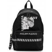 Philipp Plein Skull Backpack Men 0201 Black / White Bags Backpacks Pretty And Colorful