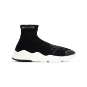 Philipp Plein Sock-style Running Sneakers Men 02 Black Shoes Low-tops Newest