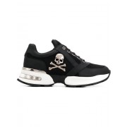Philipp Plein Skull Low-top Sneakers Men 0291 Black/nickel Shoes Low-tops Wholesale Price