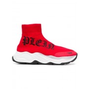 Philipp Plein Hi-top Sock Sneakers Men 13 Red Shoes Low-tops Beautiful In Colors