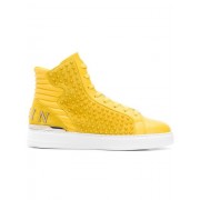 Philipp Plein Star Studded Hi-top Sneakers Men 09 Yellow Shoes Hi-tops Outlet