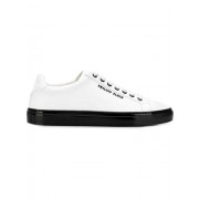 Philipp Plein Low-top Sneakers Men 0102 White / Black Shoes Low-tops Reasonable Price