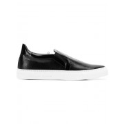 Philipp Plein Logo Embossed Sneakers Men 0201 Black / White Shoes Low-tops Authentic