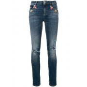 Philipp Plein Glitter Patchwork Jeans Women 14ee Summer Breeze Clothing Skinny Stable Quality