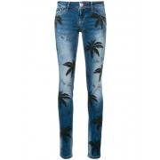 Philipp Plein Palm Tree Print Jeans Women 07ko Mask Off Clothing Skinny Shop