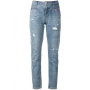 Philipp Plein Distressed Jeans Women 07il L.a.livin Clothing Straight-leg Online Store
