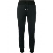 Philipp Plein Studded Logo Trim Track Pants Women 02 Black Clothing Retail Prices
