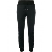 Philipp Plein Studded Logo Trim Track Pants Women 02 Black Clothing Retail Prices