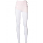 Philipp Plein Logo Active Leggings Women 0103 White / Rose Clothing Performance Delicate Colors