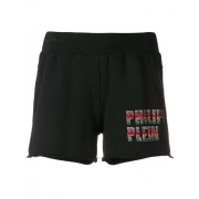 Philipp Plein Plein Embellished Shorts Women 02 Black Clothing Short Top Designer Collections