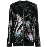 Philipp Plein Sequinned Bomber Jacket Women 02 Black Clothing Jackets Clearance