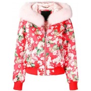 Philipp Plein Floral Print Jacket Women 13 Red Clothing Bomber Jackets Colorful And Fashion-forward