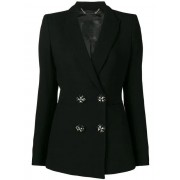 Philipp Plein Double Breasted Blazer Women 0202 Black / Clothing Blazers High-tech Materials