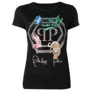 Philipp Plein Printed T-shirt Women 02 Black Clothing T-shirts & Jerseys Authentic Usa Online
