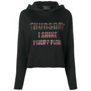 Philipp Plein Thursday Hooded Sweatshirt Women 02 Black Clothing Hoodies Great Deals