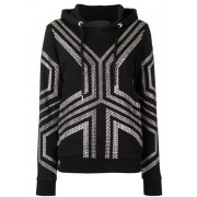 Philipp Plein Crystal Embellished Hoodie Women 02 Black Clothing Hoodies Largest Collection