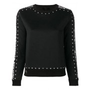 Philipp Plein Embellished Logo Sweatshirt Women 02 Black Clothing Sweatshirts Fantastic Savings