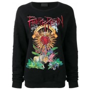 Philipp Plein Jungle Print Sweatshirt Women 02 Black Clothing Sweatshirts Outlet