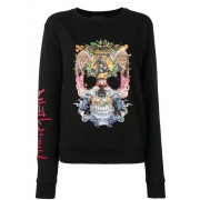 Philipp Plein Embellished Skull Sweatshirt Women 02 Black Clothing Sweatshirts Enjoy Great Discount