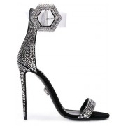 Philipp Plein Crystal Embellished Sandals Women 70 Silver Shoes Sale Online