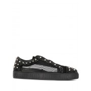Philipp Plein Low-top Crystal Sneakers Women 0202 Black / Shoes Trainers Luxury Lifestyle Brand