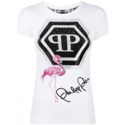 Philipp Plein Flamingo Print T-shirt Women 01 White Clothing T-shirts & Jerseys Best Prices