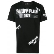 Philipp Plein Platinum Cut Multi Logo T-shirt Men 02 Black Clothing T-shirts