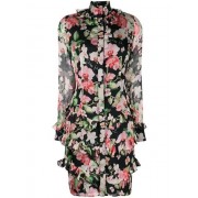 Philipp Plein Floral Print Short Dress Women 02 Black Clothing Day Dresses Uk Official Online Shop