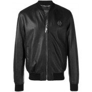 Philipp Plein Logo Bomber Jacket Men 02 Black Clothing Jackets Official Online Website