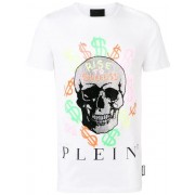 Philipp Plein Skull Grafitti T-shirt Men 01 White Clothing T-shirts High-tech Materials